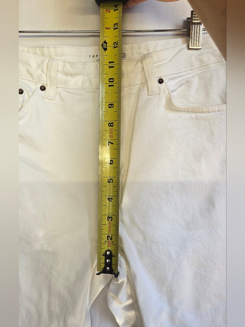 Topshop White Straight Jeans-Size 30w - Picture 5 of 8